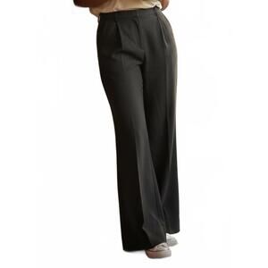 David Lawrence Elegant Black Wide Leg Women's Pants - Size 8